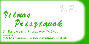 vilmos prisztavok business card